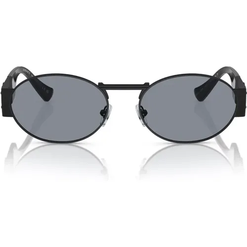 Unisex Ve2264 Sunglasses with Gray Lenses , unisex, Sizes: 56 MM - Versace - Modalova