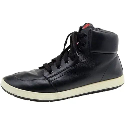 Pre-owned Leather sneakers , female, Sizes: 11 UK - Prada Vintage - Modalova