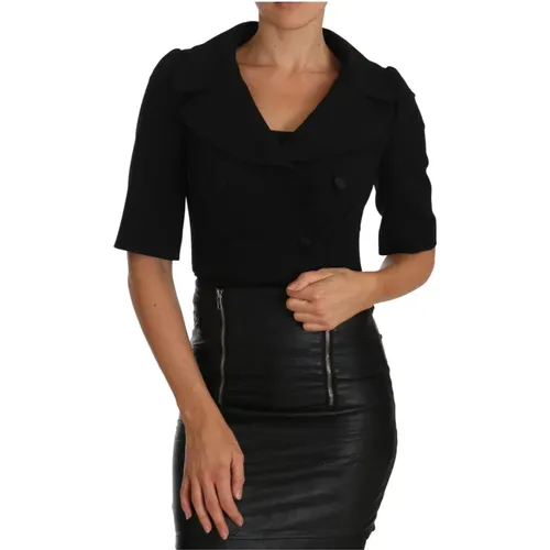 Cropped Blazer Coat , female, Sizes: 3XS - Dolce & Gabbana - Modalova