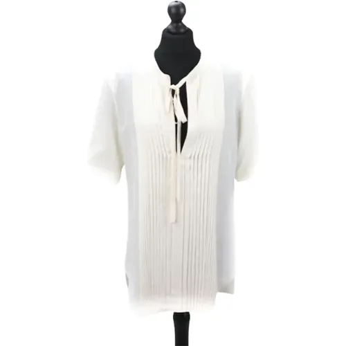 Pre-owned Silk tops , female, Sizes: L - Hermès Vintage - Modalova