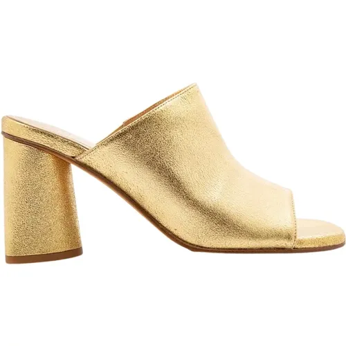 Metallische Goldleder-Mules , Damen, Größe: 41 EU - Toral - Modalova