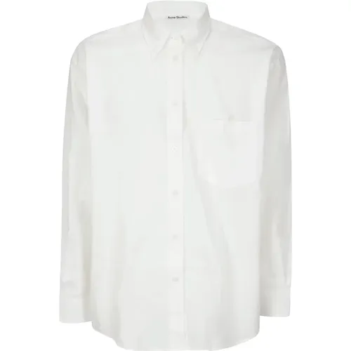 Baumwoll-Popeline Button-Down Hemd , Damen, Größe: M - Acne Studios - Modalova