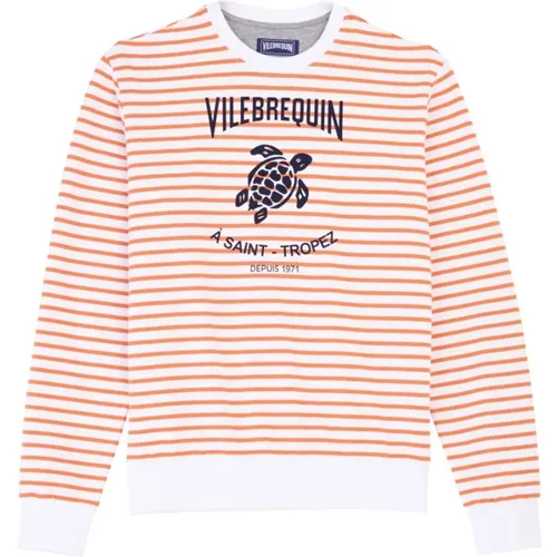 Gestreiftes Baumwoll-Sweatshirt für Herren , Herren, Größe: L - Vilebrequin - Modalova