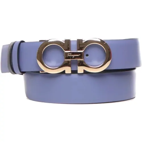 Iconic Double Face Leather Belt , female, Sizes: 90 CM - Salvatore Ferragamo - Modalova