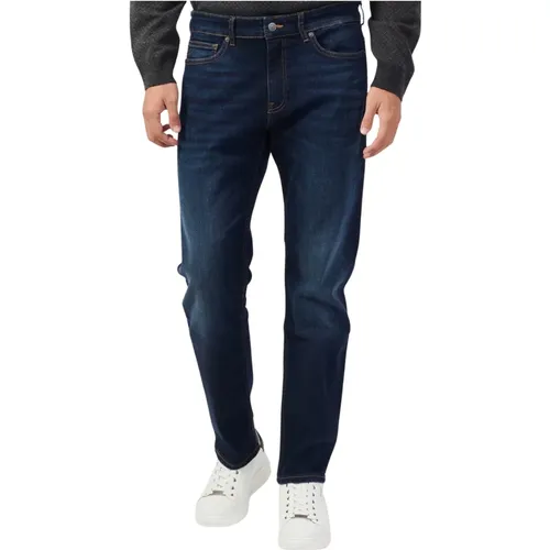 Schmale Passform Blaue Denim Jeans , Herren, Größe: W32 - Hugo Boss - Modalova