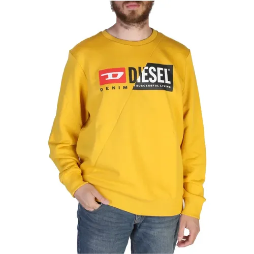 Herren Langarm Rundhals Sweatshirt , Herren, Größe: S - Diesel - Modalova
