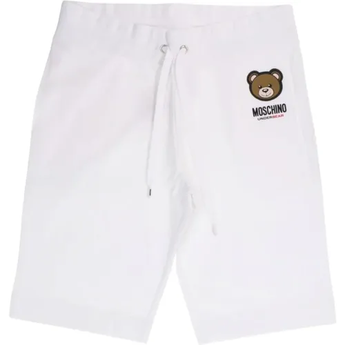 Weiße Shorts mit Stil 1V1A688944090001 , Herren, Größe: XL - Moschino - Modalova