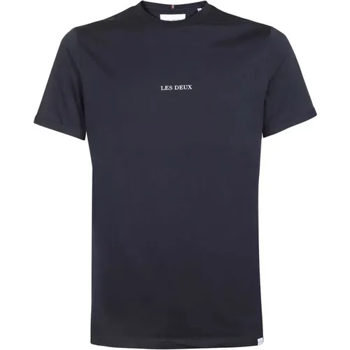 Kontrast Logo Baumwoll T-Shirt - Les Deux - Modalova