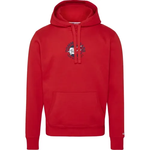 Cozy Beef Fabric Hoodie , male, Sizes: S - Tommy Jeans - Modalova