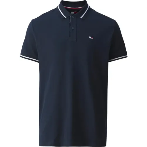 Striped Polo Shirt with Logo , male, Sizes: M - Tommy Hilfiger - Modalova