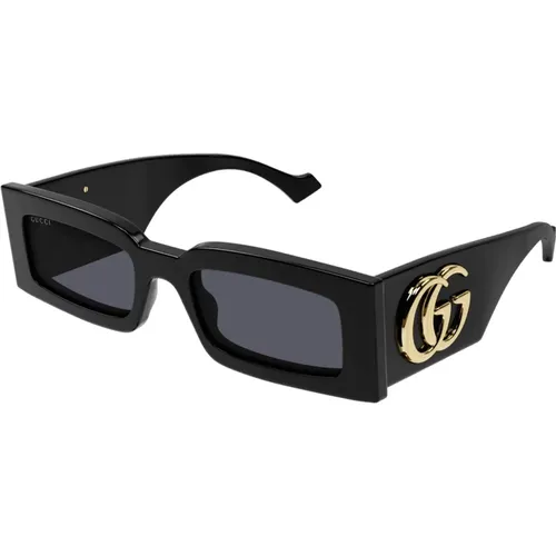 Rectangular Sunglasses Trendy Urban Poetic Craftsmanship , unisex, Sizes: 53 MM - Gucci - Modalova
