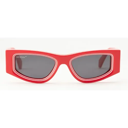 Rote Andy Sonnenbrille für Frauen - Off White - Modalova