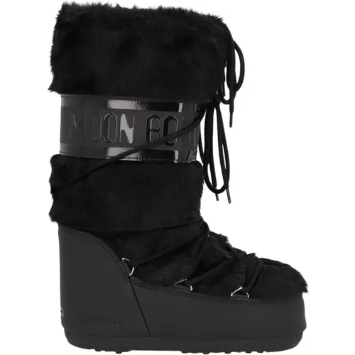 Icon Faux Fur Nylon Boots , female, Sizes: 6 UK, 2 UK - moon boot - Modalova