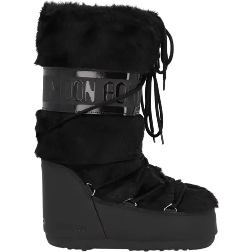 Icon Faux Fur Nylon Boots , female, Sizes: 6 UK - moon boot - Modalova