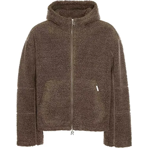 Fleecejacke mit Kapuze und Kontrastnähten , Herren, Größe: L - REPRESENT - Modalova