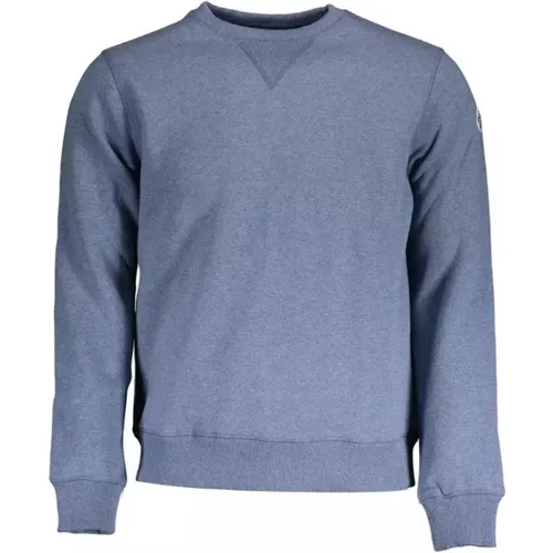 Blauer Rundhals-Sweatshirt mit Applikation - North Sails - Modalova