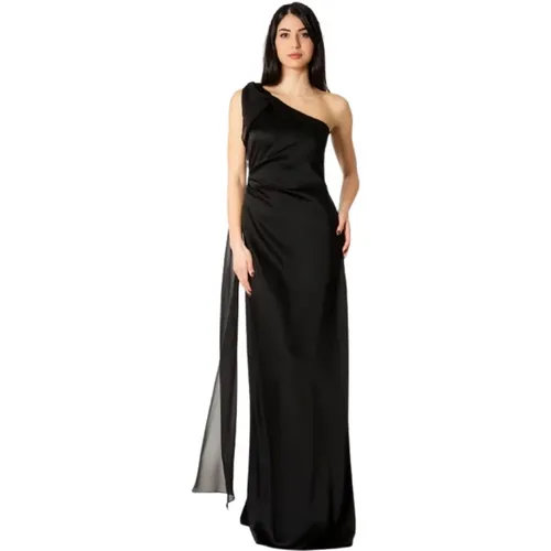 Elegantes Schwarzes One-Shoulder-Kleid , Damen, Größe: M - Max Mara Studio - Modalova