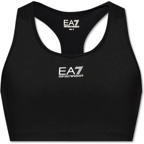 Top mit bedrucktem Logo , Damen, Größe: XS - Emporio Armani EA7 - Modalova