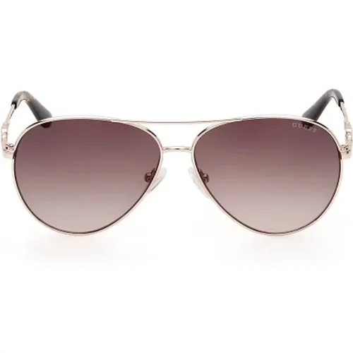 Metall Sonnenbrille für Frauen , unisex, Größe: ONE Size - Guess - Modalova