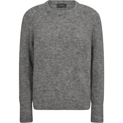 Weicher Strickpullover Thora Grau Melange , Damen, Größe: M - MOS MOSH - Modalova