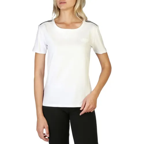 Damen Kurzarm Rundhals T-Shirt , Damen, Größe: S - Moschino - Modalova