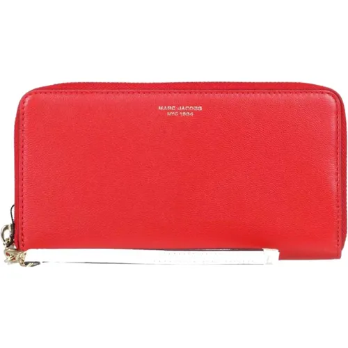 Rote Reißverschlussbrieftasche mit Kartenhaltern , Damen, Größe: ONE Size - Marc Jacobs - Modalova