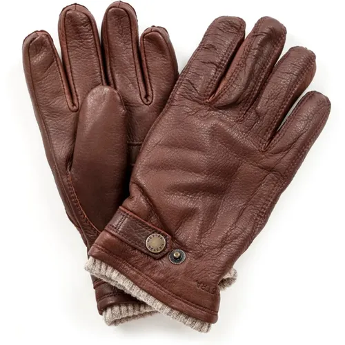 Leder Fleece Gefütterte Handschuhe , Herren, Größe: 7 IN - Hestra - Modalova