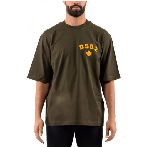 Lässiges Baumwoll T-Shirt , Herren, Größe: L - Dsquared2 - Modalova