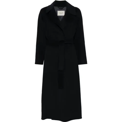 Midnight Wool Blend Belted Coat - Paltò - Modalova