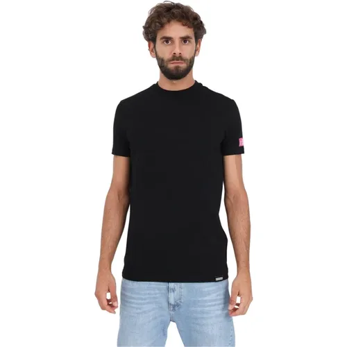 Herren Logo Patch T-Shirt , Herren, Größe: XL - Dsquared2 - Modalova