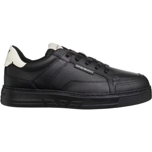 Einfache Schnürsneaker , Herren, Größe: 41 EU - Emporio Armani - Modalova