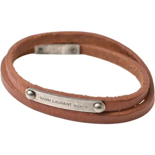 Pre-owned Leather bracelets , female, Sizes: ONE SIZE - Yves Saint Laurent Vintage - Modalova