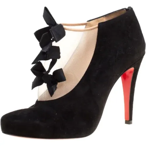 Pre-owned Suede boots , female, Sizes: 4 1/2 UK - Christian Louboutin Pre-owned - Modalova