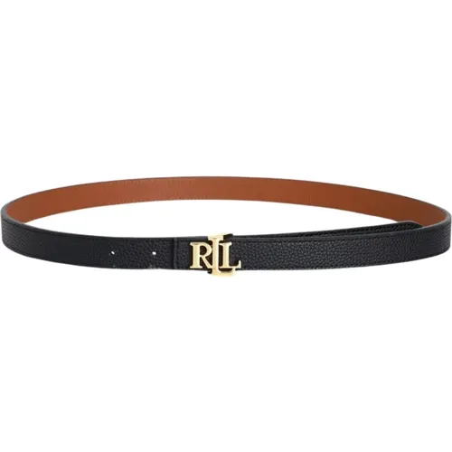 Reversible Women's Belt with Logo Plate , female, Sizes: M - Ralph Lauren - Modalova