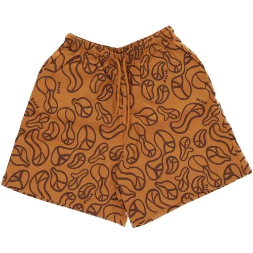 Burnt Wide Short All Over Print , female, Sizes: S - HUF - Modalova