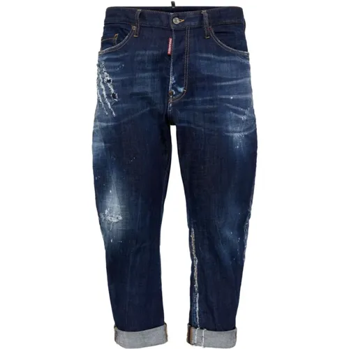 Denim Jeans with Distressed Finish , male, Sizes: XL, L, S, M - Dsquared2 - Modalova