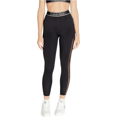 Schwarze Slip-on Leggings , Damen, Größe: XS - Calvin Klein - Modalova