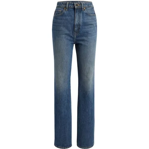 High-rise Indigo Denim Jeans , female, Sizes: W28, W25 - Khaite - Modalova