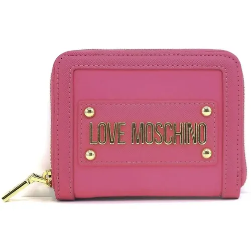 Structured Zip Wallet with Multiple Compartments , female, Sizes: ONE SIZE - Love Moschino - Modalova