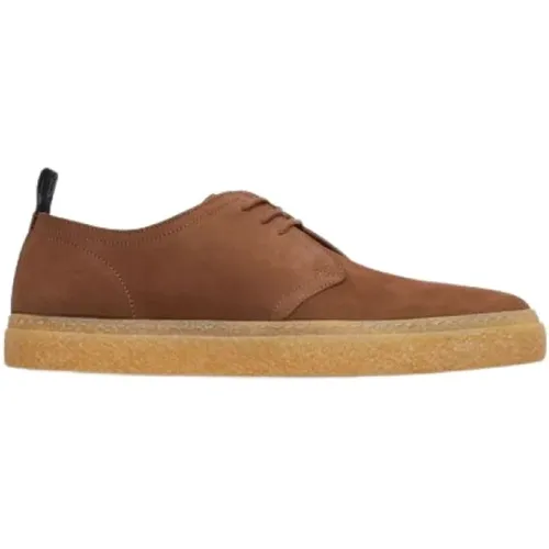 Linden Suede Creepers with Scottish Checkered Pattern , male, Sizes: 7 UK, 6 UK - Fred Perry - Modalova