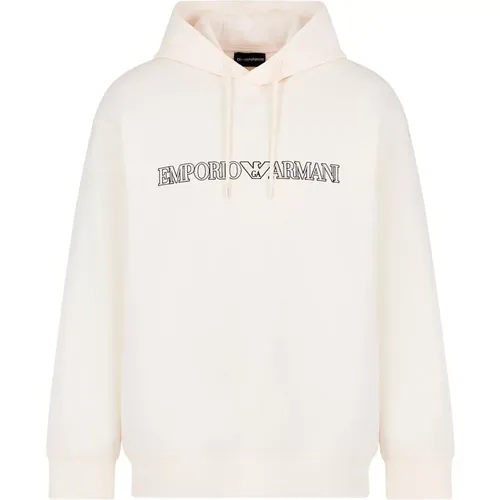 Bestickter Kapuzenpullover - Emporio Armani - Modalova