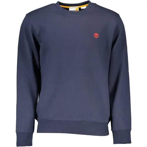 Blauer Bio-Sweatshirt mit Stickerei , Herren, Größe: XL - Timberland - Modalova
