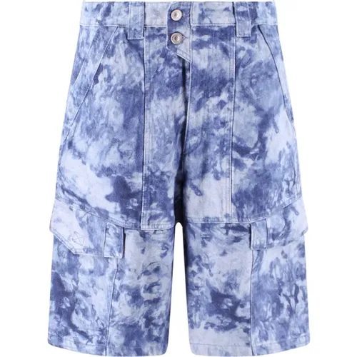 Blaue Tie Dye Bermuda Shorts , Herren, Größe: W34 - Isabel marant - Modalova