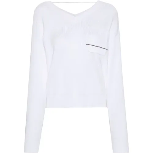 Weiße Sweatshirts für Frauen - BRUNELLO CUCINELLI - Modalova