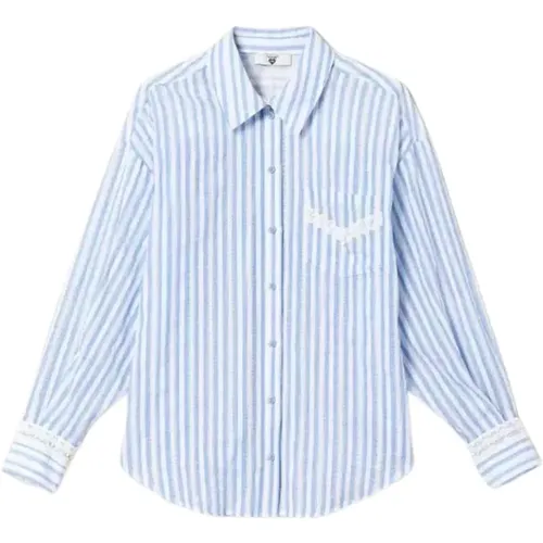 Jacquard Striped Shirt , female, Sizes: XS - Twinset - Modalova