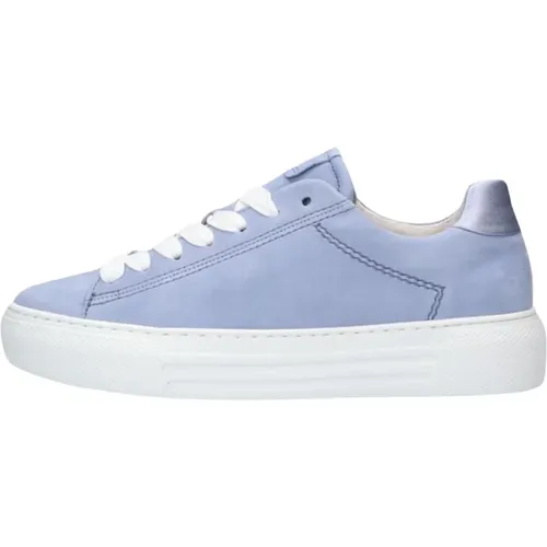 Blaue Low-Top-Sneaker mit Plateausohle , Damen, Größe: 43 EU - Gabor - Modalova