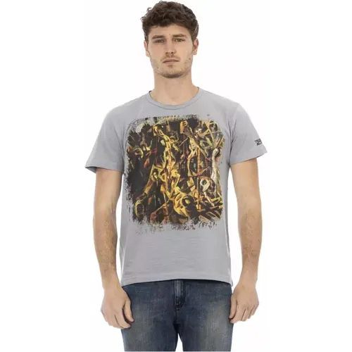 Mens Cotton T-Shirt with Front Print , male, Sizes: M, S, XL, L, 2XL - Trussardi - Modalova