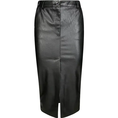 Faux Leather Knee Brace Skirt , female, Sizes: 2XS, XS - pinko - Modalova