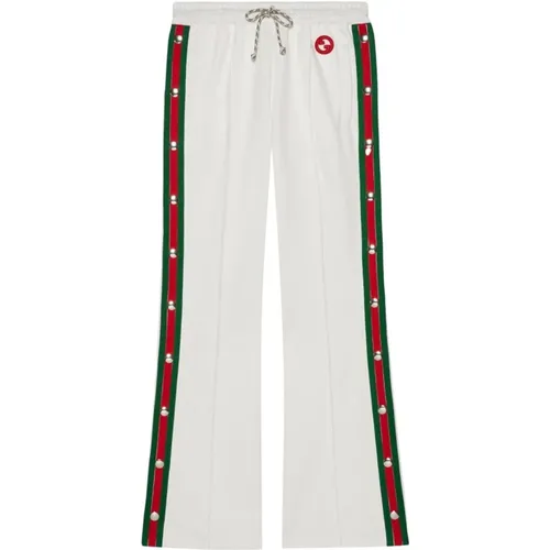 Web-Stripe Press-Stud Track Pants , female, Sizes: S - Gucci - Modalova