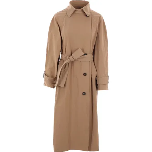 Double-Breasted Trench Coat , female, Sizes: XS, S, M, L, 3XS - BRUNELLO CUCINELLI - Modalova